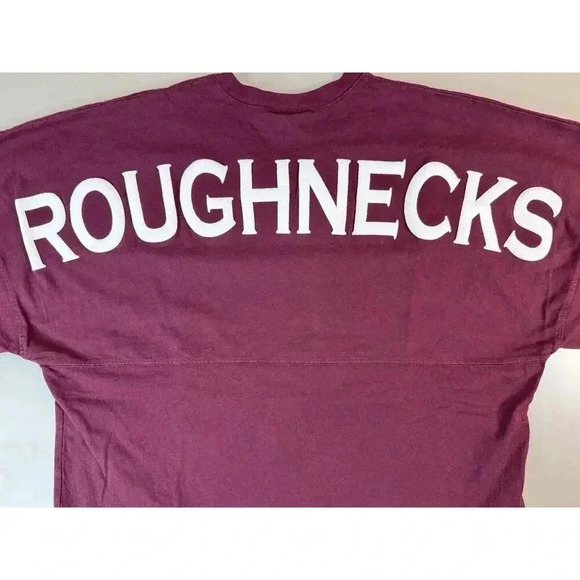 Spirit Jersey Roughnecks V Neck Shirt Size M Texas Southern Red Oversized Preppy - Picture 2 of 10